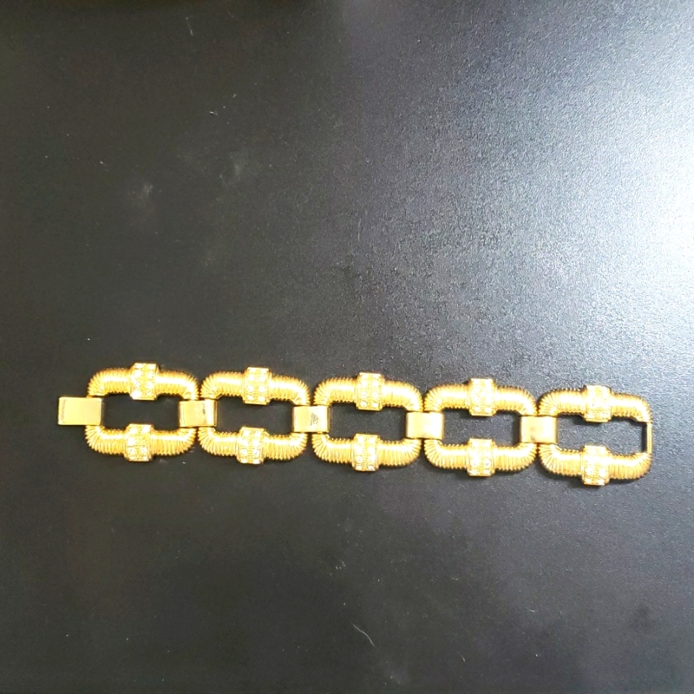 J. Crew; Chunky; Gold tone; Rectangular Link; Bracelet